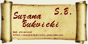 Suzana Bukvički vizit kartica